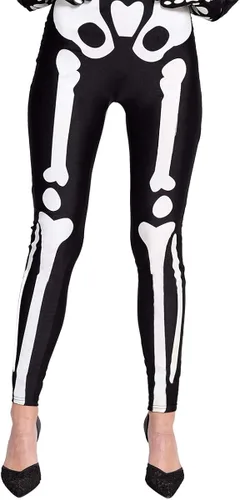 Vista 6 de Spooktacular Creations Body de esqueleto de Halloween con patrones de brillo y guantes de esqueleto para mujer