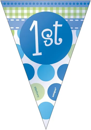 Vista 4 de Kit de silla alta de tortuga de primer cumpleaños Azul 4 piezas