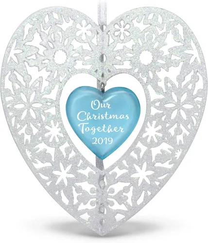 Vista 11 de Hallmark Keepsake Adorno de Navidad 2019 Nuestro Nuestro Aniversario, You and Me, Metal