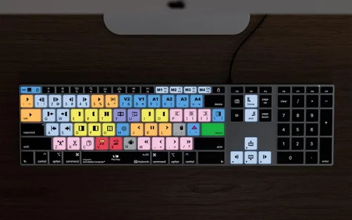 Vista 2 de KB Covers Avid Media Composer - Teclado para Mac, aluminio retroiluminado