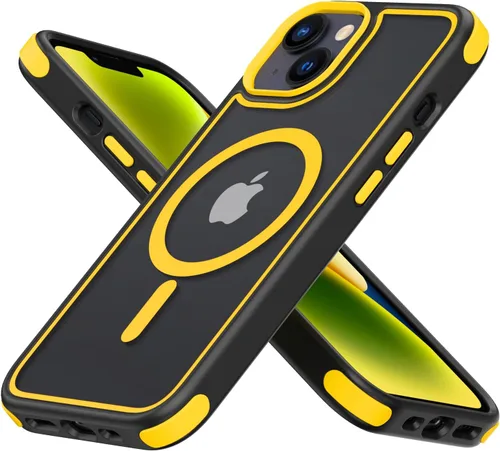 Vista 28 de Mobnano Funda para iPhone 13 Pro, compatible con MagSafe, funda transparente con anillo magnético, diseño multicolor protector a prueba de golpes