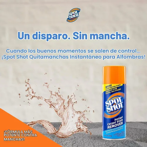 Vista 2 de Spot Shot Aerosol quitamanchas instantáneo para alfombras, lata de 14 onzas, paquete de 2