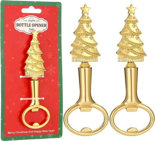 Vista 11 de Abrebotellas de cerveza de Navidad, abrebotellas de Navidad para mesa Decer, operador de botellas de cocina para suministros de Navidad, abridor