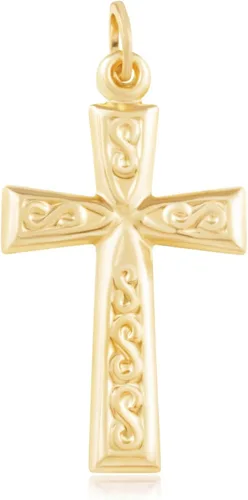 Vista 13 de Dijes religiosos de oro amarillo de 14 quilates para hombres y mujeres – disponible en varios diseños