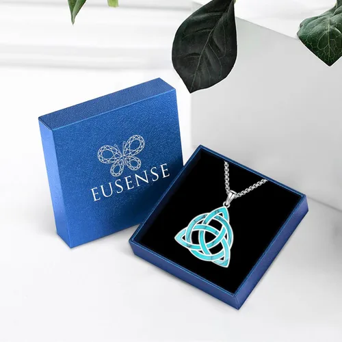 Vista 34 de Joyas de turquesa para mujeres y hombres de plata de ley 925 con colgante de urna para cenizas, collar con medallón de imagen, martillo de Thor