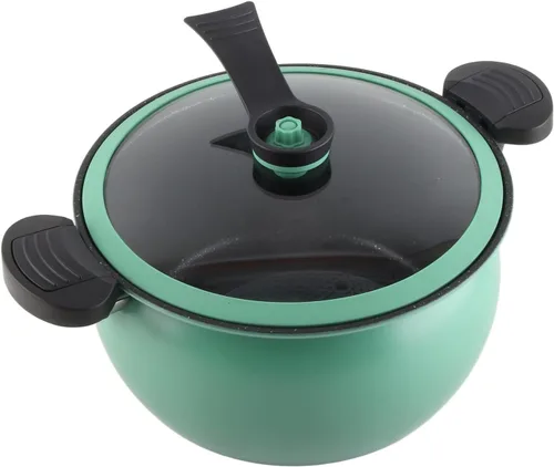 Vista 3 de Olla a presión micro antiadherente de gran capacidad, utensilios de cocina multifuncionales con tapa visual para cocina casera (5L)