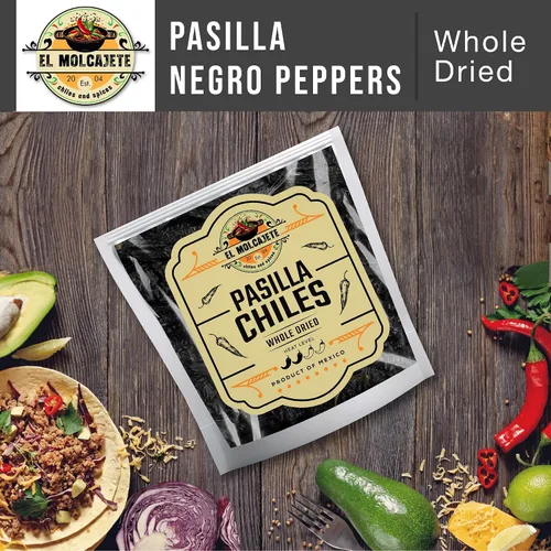 Vista 8 de Pasilla Chiles 8oz Chilaca entera seca chile mexicana suave