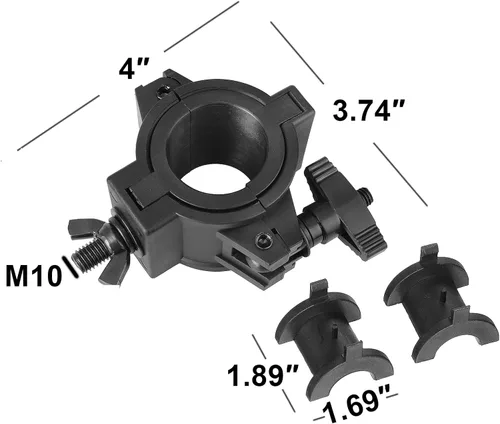 Vista 4 de Paquete de 5 abrazaderas de luz de escenario de 33 libras para DJ Par Light Plastic O Clamp Gancho de montaje de armadura para tubo OD de 1" 1-1/2