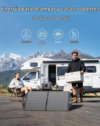 Vista 7 de BigBlue Panel Solar de 100W con USB-C (45W PD) + USB-A (Carga Rápida 18W) y Puertos MC-4, Resistente al Agua IP68, Accesorios Esenciales