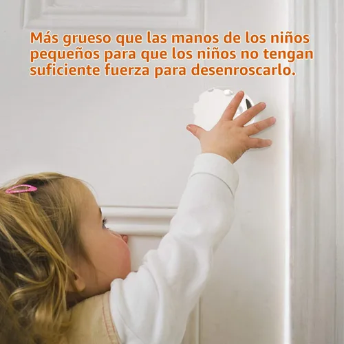 Vista 7 de Cubierta de seguridad para pomo de puerta, funda de seguridad para manija de puerta de bebé, reutilizable, paquete de 4 Diseño de rosca