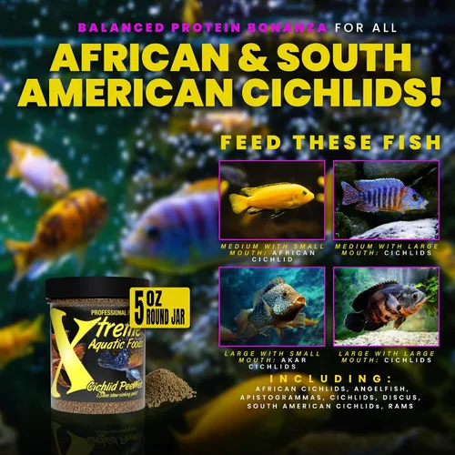 Vista 3 de Xtreme Cichlid Peewee - Pellets de 1.5 mm – Nutrición probada para cíclidos – Aminoácidos equilibrados, mejora la salud inmune y digestiva