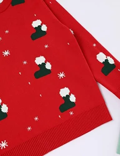 Vista 4 de Suéter de Navidad para bebé, niña, niño, suéter de manga larga, suéter de Navidad unisex de punto