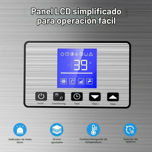 Vista 6 de Mojgar Máquina de hielo comercial, 450 lb/24H, contenedor de almacenamiento