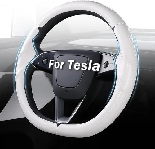 Vista 18 de Funda para volante para Tesla Model 3 (2017-2023) / Modelo Y (2020-2024), antideslizante, agarre cómodo, transpirable, accesorios personalizados