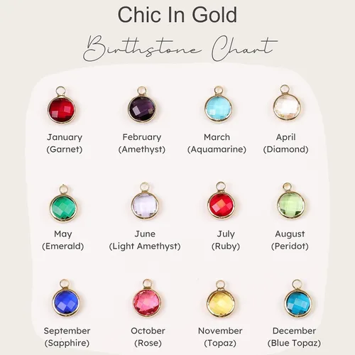 Vista 4 de Personalized Birthstone Name Necklace for Women Girls Wife Push Presents for New Mom, Custom Birthday Gift Bridesmaid Jewelry Gold Silver Rose