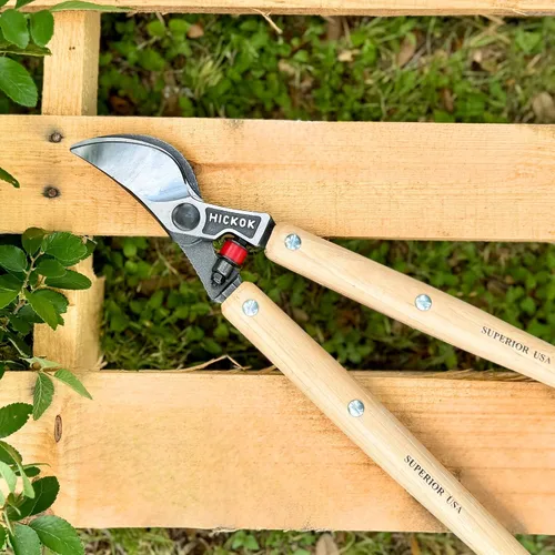 Vista 6 de Hickok Podadora de Árboles de Servicio Pesado – Cortador de Ramas de Árboles de 30" de Largo Alcance con Mangos de Madera de Hickory Herramienta
