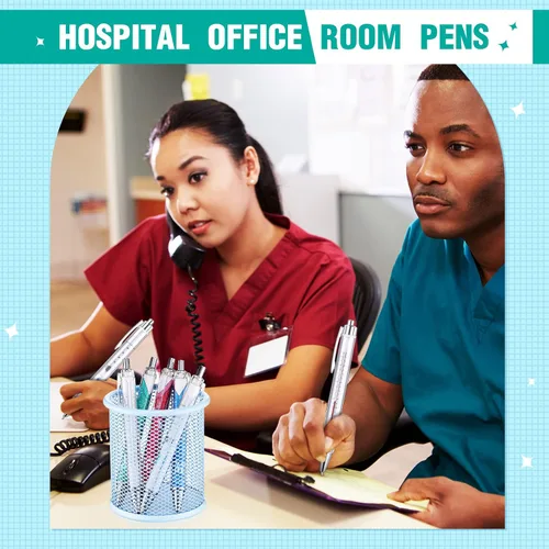 Vista 5 de Jetec Juego de 10 Bolígrafos de Enfermera a Granel Regalo de Navidad CNA Tinta de Apreciación Bolígrafos Divertidos Conjunto Médico Mensaje