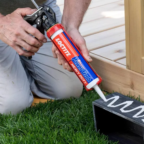 Vista 5 de Loctite Power Grab Express Adhesivo de Construcción para Trabajo Pesado, cartucho de 9 fl oz, 1 paquete - Pegamento de construcción versátil