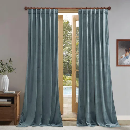 Vista 11 de StangH Cortinas 100% opacas, color beige, terciopelo suave y grueso, cortinas para ventana de dormitorio, forro blanco, cortinas con aislamiento