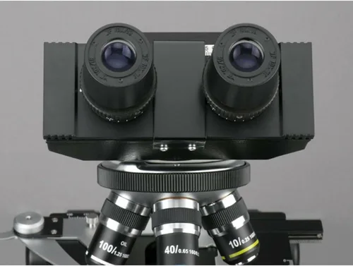 Vista 2 de AmScope Microscopio binocular compuesto B390B, aumento 40X-2000X