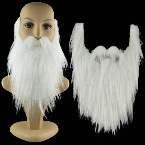 Vista 8 de 4 piezas de barba falsa de Halloween barba falsa bigote falso bigote falso para adultos niños disfraces suministros de fiesta de Halloween