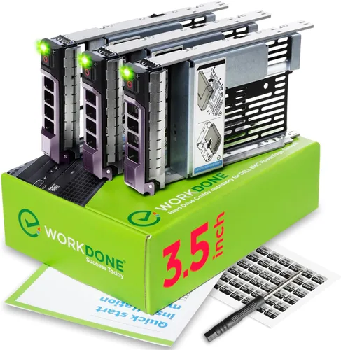 Vista 10 de WORKDONE - Bandeja para disco duro de 3,5 pulgadas, KG1CH con adaptador SSD HDD de 2,5 pulgadas 9W8C4 Only for bigger 4.2" Wide Hot-Swap Bay, fits