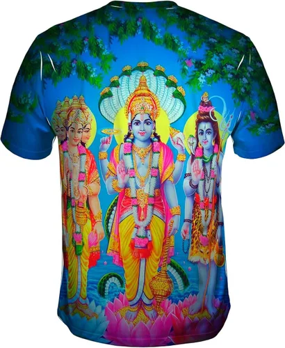 Vista 2 de Yizzam - India - Dioses y diosas hindúes -Camiseta- Camisa para hombre