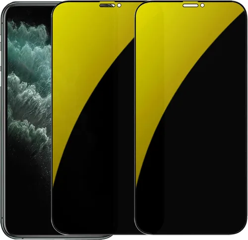 Vista 8 de Espejo de vidrio templado antiazul, protector de pantalla anti-espía, película antiespía para iPhone 11 Pro Max/iPhone XS Max, 6.5 pulgadas