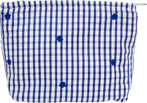 Vista 29 de Pazimiik Bolsa de maquillaje floral, grande, de algodón, con cremallera para bolsa de viaje, organizador de maquillaje de lona para mujeres