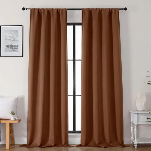 Vista 87 de Gwine Aqua Short Curtains 36 Inches Long - Small Half Window Kitchen Curtains Over Sink, Solid Blackout Curtain for Bathroom Basement Cabinet RV, 2