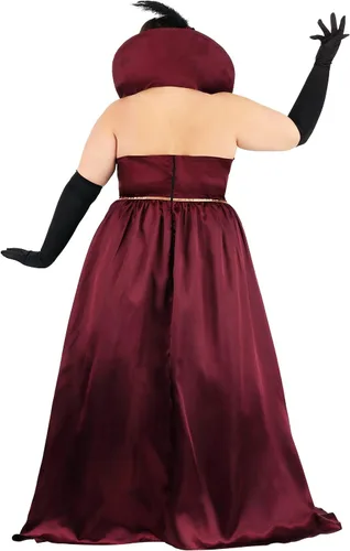 Vista 4 de Disfraz de circo barbudo para mujer de talla grande