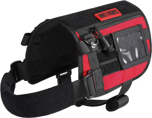 Vista 4 de OneTigris Chaleco para Perro de Servicio, Arnés Táctico para Perro UTX con Hebilla de Liberación Rápida, Correa de Cuello Removible Compatible