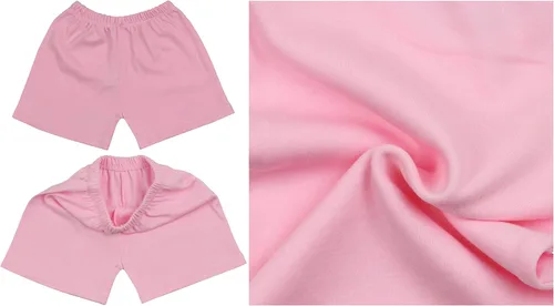 Vista 3 de ToBeInStyle Paquete de 4 pantalones cortos de algodón de ajuste relajado elástico casual para niña