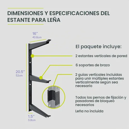 Vista 4 de Delta Estante de almacenamiento de madera y madera resistente, soporta hasta 480 libras, estante montado fácil de instalar con construcción de acero