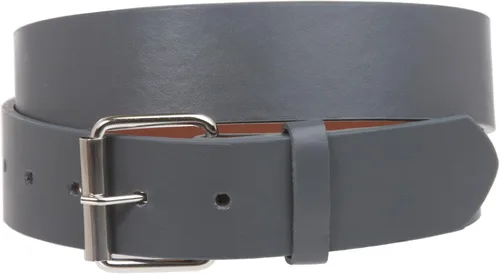 Vista 12 de Beltiscool 1 1/2" (38 mm) Snap On Plain Leather Jean Belt con hebilla de rodillo Amarillo