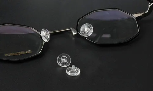 Vista 4 de BEHLINE - 5 pares de almohadillas de nariz para gafas, de silicona suave atornillada, piezas de nariz para lentes de sol y gafas, redondas