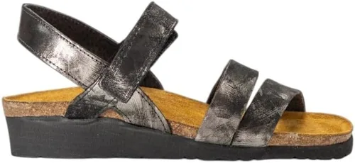 Vista 30 de Naot Kayla sandalia con taco de cuña para mujer Piel de lagarto beige