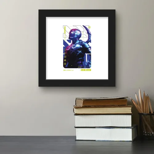 Vista 4 de Trends International Gallery Pops DC Comics Blue Beetle - Póster de pared de reliquia biotecnológica, 12 x 12 pulgadas, versión de marco negro