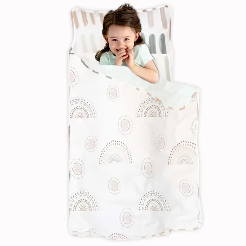 Vista 13 de JumpOff Jo - Colchoneta para siesta para niños, saco de dormir para niños con almohada extraíble y manta ultra suave para preescolar, guardería