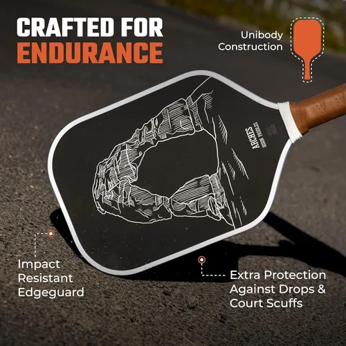 Vista 5 de Bison Paddles: Carbon Fiber Pickleball Paddle Set of 2 - National Parks Edition Durable Unibody Construction Textured Carbon Fiber Surface