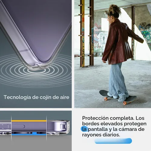 Vista 6 de Spigen Liquid Crystal para Galaxy S24 (2024) [Protección de Grado Militar] - Transparente