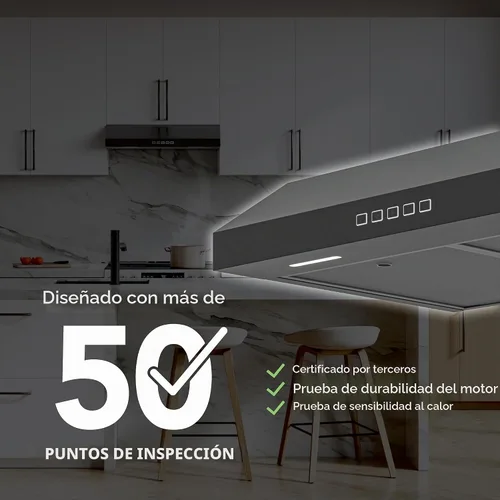 Vista 4 de Broan-NuTone Campana extractora debajo del gabinete de 30 pulgadas, ENERGY STAR, soplador máximo 350 CFM, acero inoxidable negro