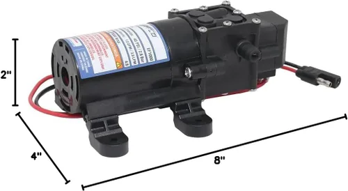 Vista 7 de Everflo EF1000-BOX - Bomba de diafragma de 12 V en caja con puertos de manguera de 3/8 pulgada, 1,0 GPM