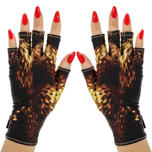 Vista 23 de ManiGlovz - Guantes de uñas originales con protección UPF 50+ UV Manicura de gel y guantes anti UV sin dedos para mujeres Se pueden utilizar
