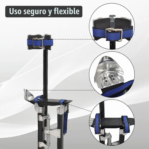 Vista 3 de Zancos para Paneles de Yeso de 15-23 Pulgadas de Altura Ajustable Elevadores Herramienta de Aluminio para Pintura Acabado Poda de Ramas Limpieza