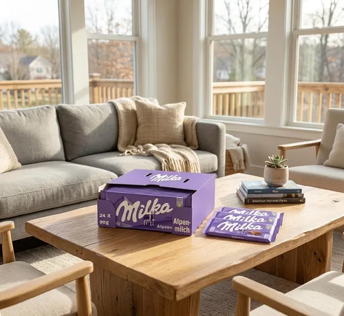 Vista 5 de Milka Alpenmilch - Barra de chocolate, 3.5 onzas (paquete de 24)