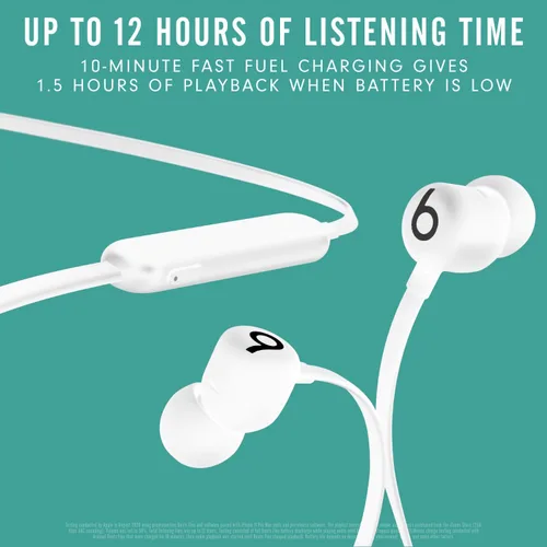 Vista 2 de Beats Flex Auriculares inalámbricos - Chip de auriculares Apple W1, auriculares magnéticos, Bluetooth clase 1, 12 horas de tiempo de escucha, Gris