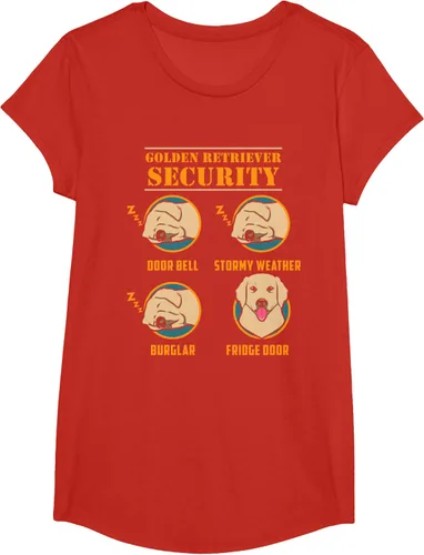 Vista 57 de Camisa Golden Retriever de seguridad Golden Retriever para perro divertido, Negro, S