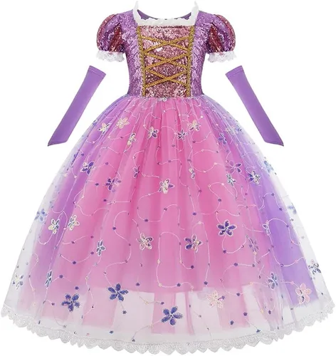 Vista 29 de Vestido de cumpleaños de princesa Sofía para niñas, disfraz de Halloween, concurso de Navidad, fiesta de noche, baile