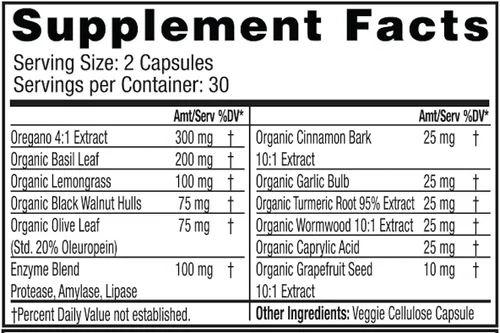 Vista 2 de Dr. Tennant's Desintoxicación fúngica Limpieza por Candida, estado de ánimo y equilibrio hormonal Promueve niveles saludables de levadura